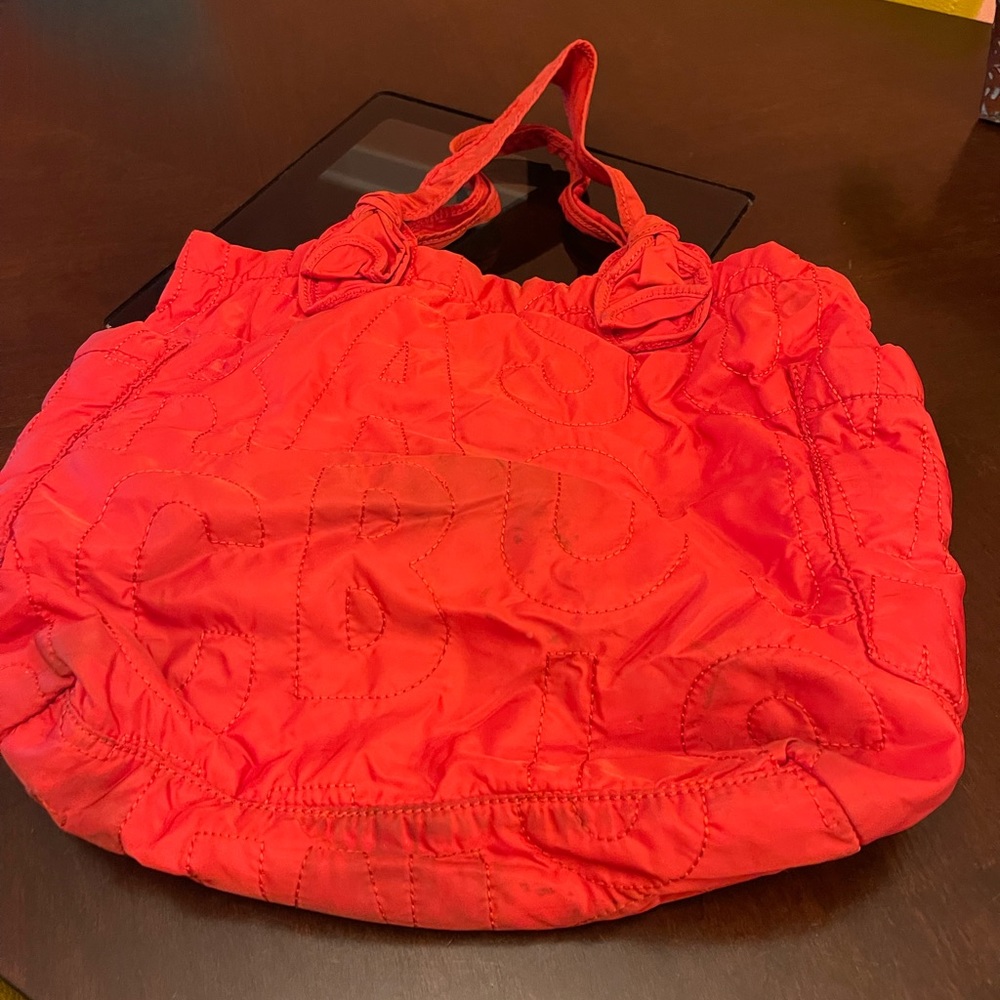Hot red hand bag